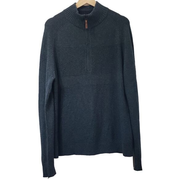 SMARTWOOL 1/2 Zip Pullover Merino Wool Blend Sweater Green Men's Size Large - Picture 1 of 12